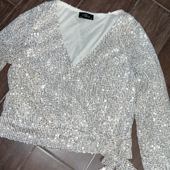 Sequin crop top - Picture 2 of 3